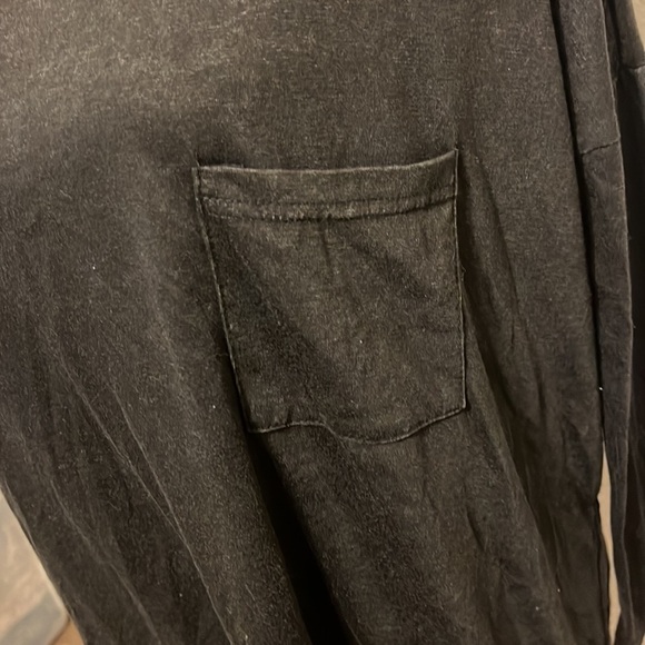 SHE + Sky Black Long Sleeve V-Neck Oversized Top Size Small - Picture 2 of 6